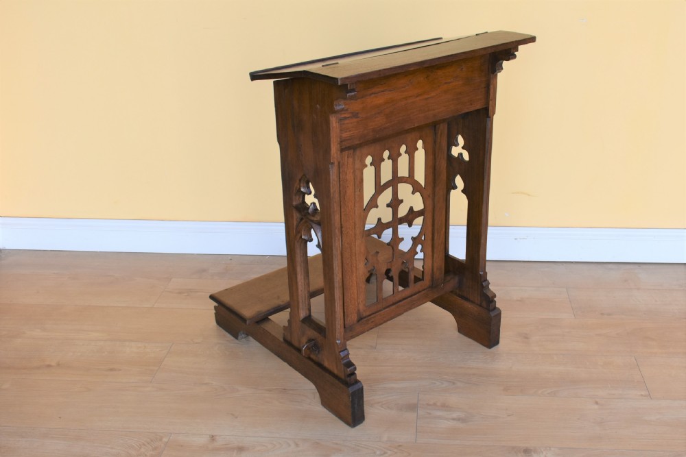 Victorian Oak Church Praying Lectern-reading stand View XI