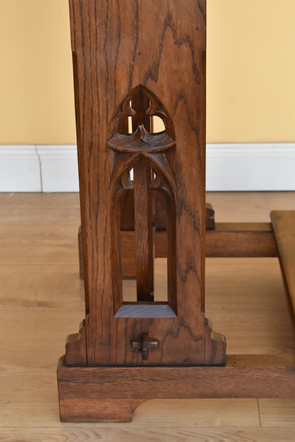 Victorian Oak Church Praying Lectern-reading stand View XII