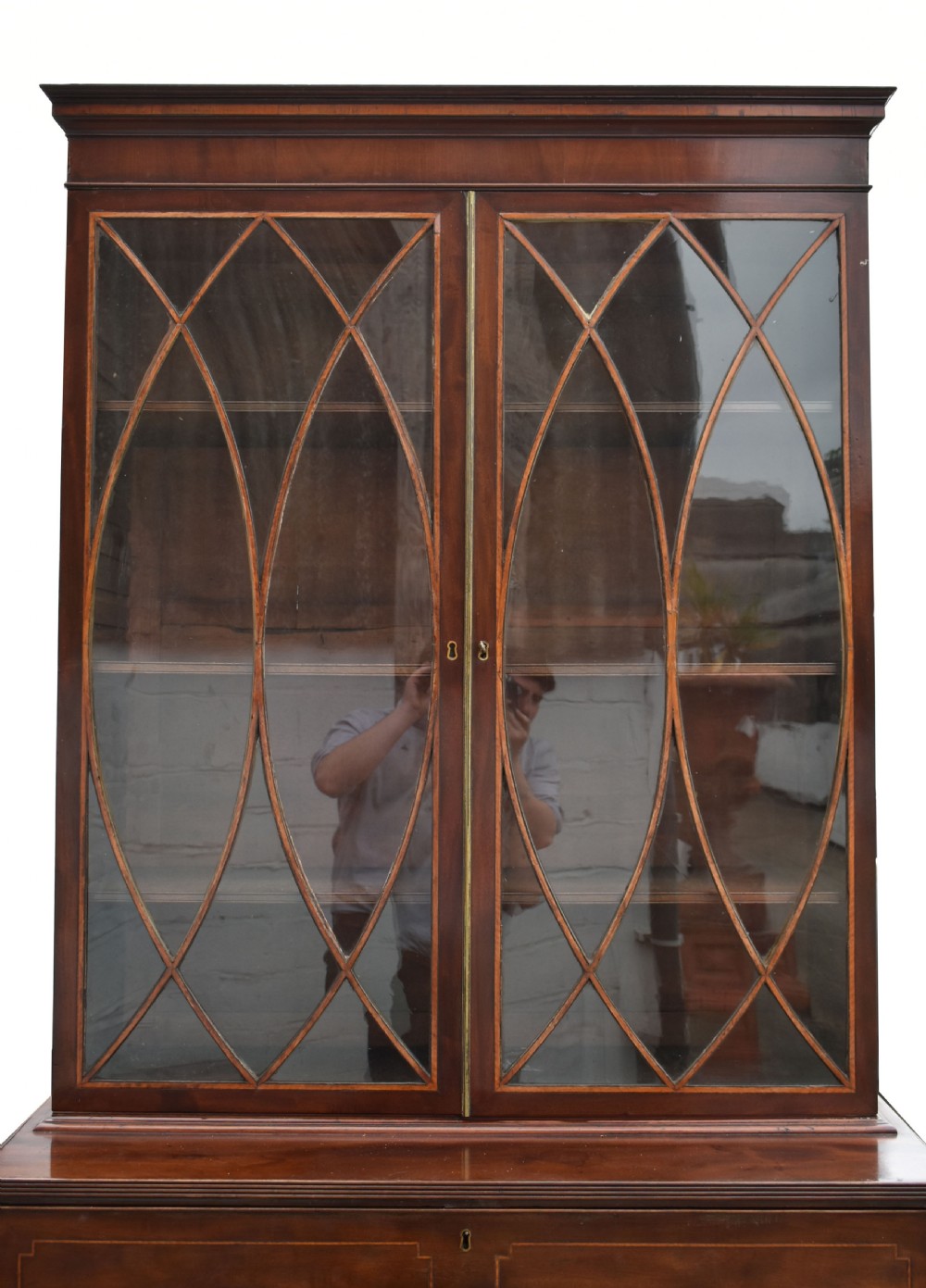 George III Mahogany Secretaire Bookcase View VI