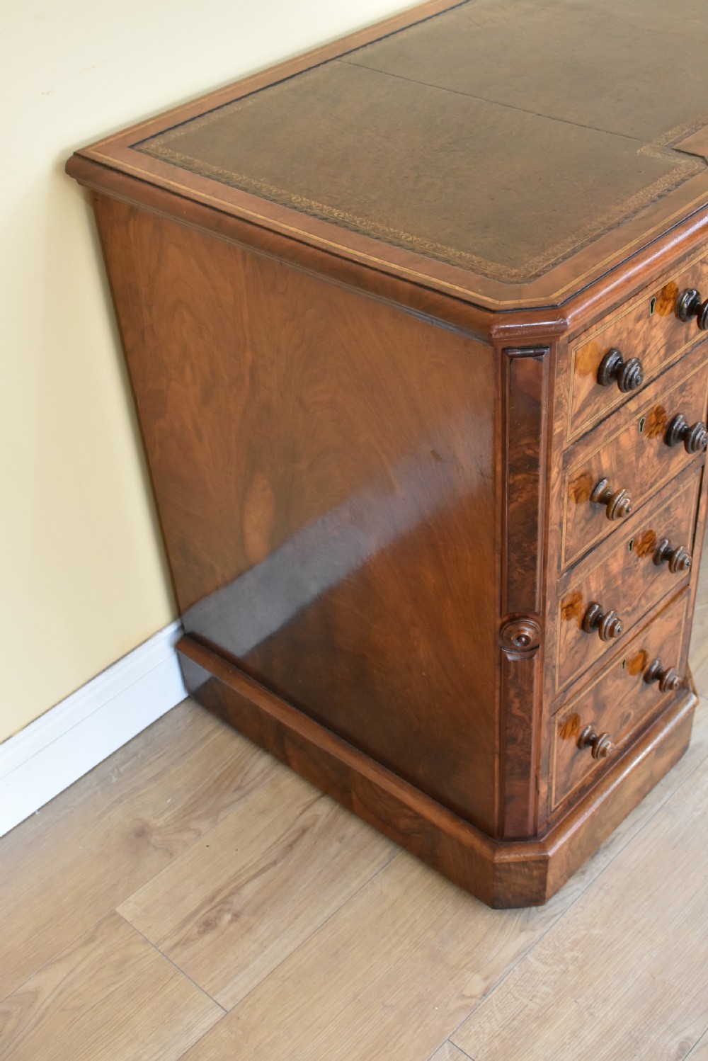 Pair of Victorian Burr Walnut Desks View X