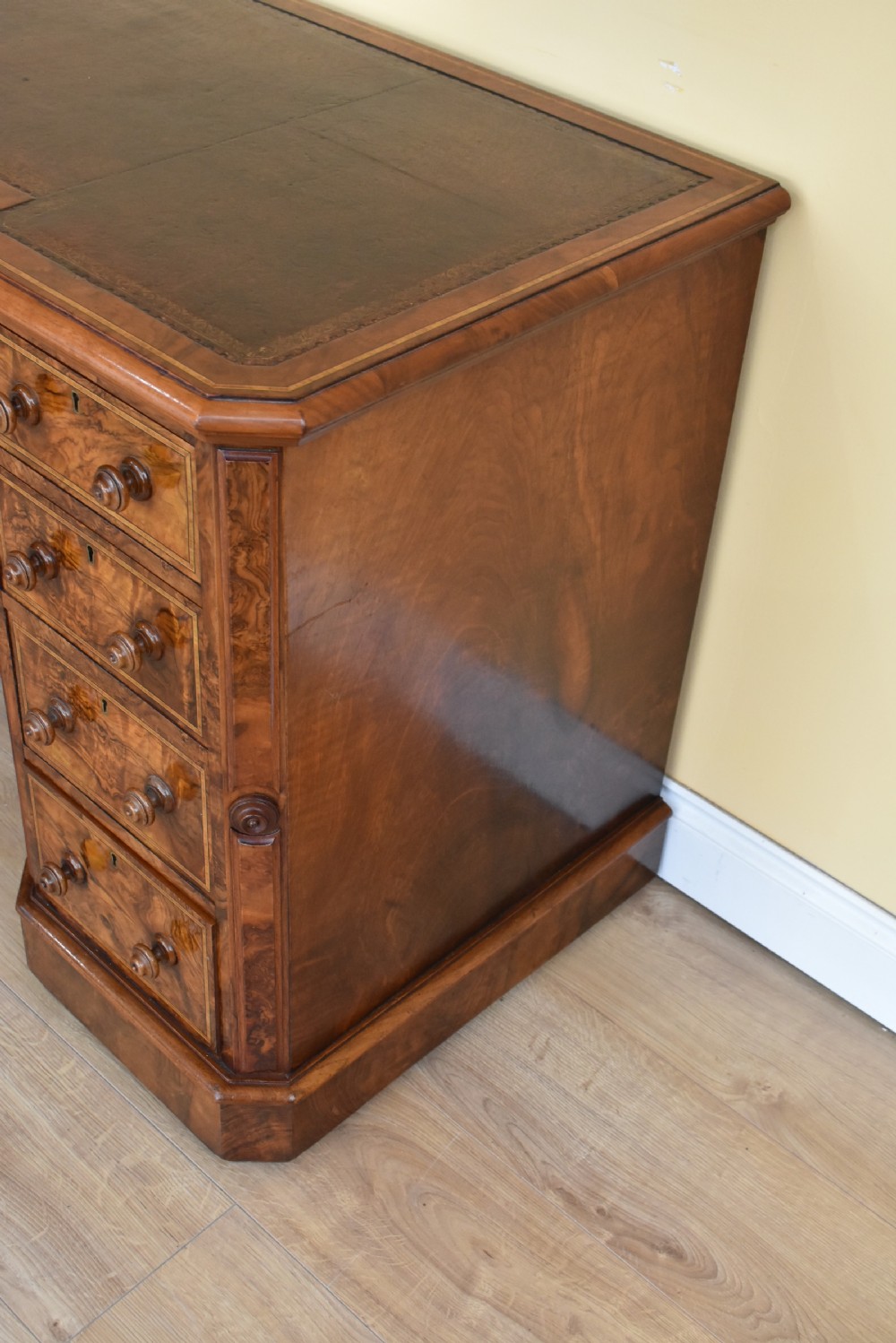 Pair of Victorian Burr Walnut Desks View XI