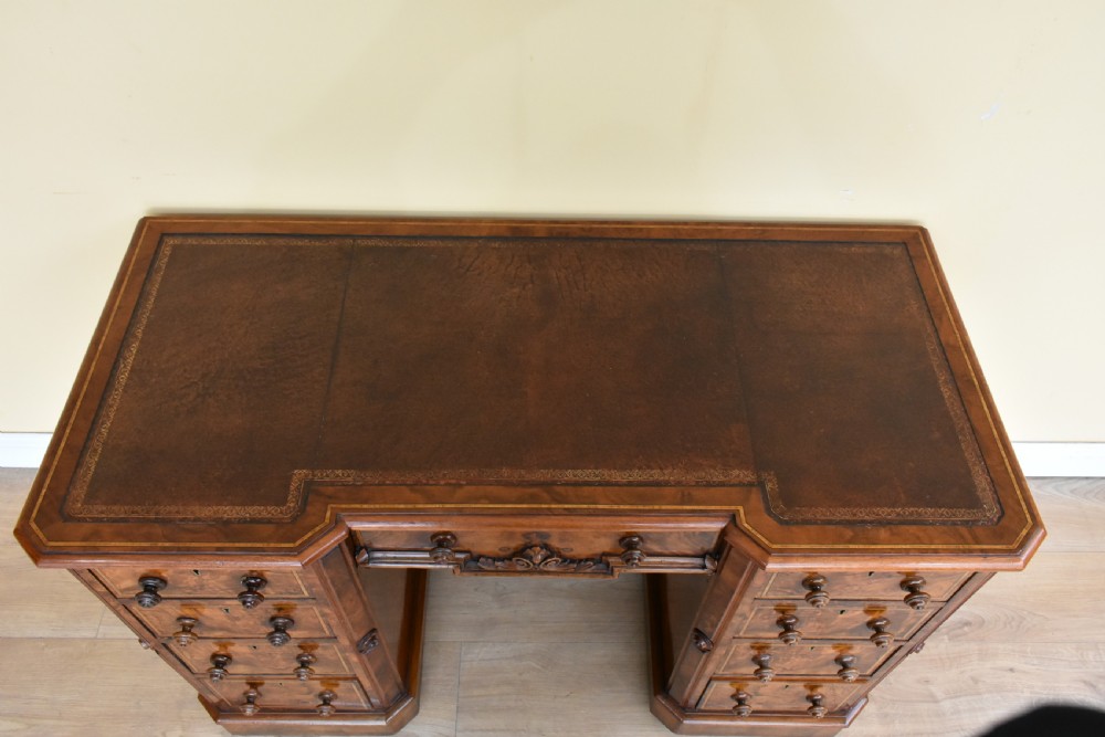 Pair of Victorian Burr Walnut Desks View XII