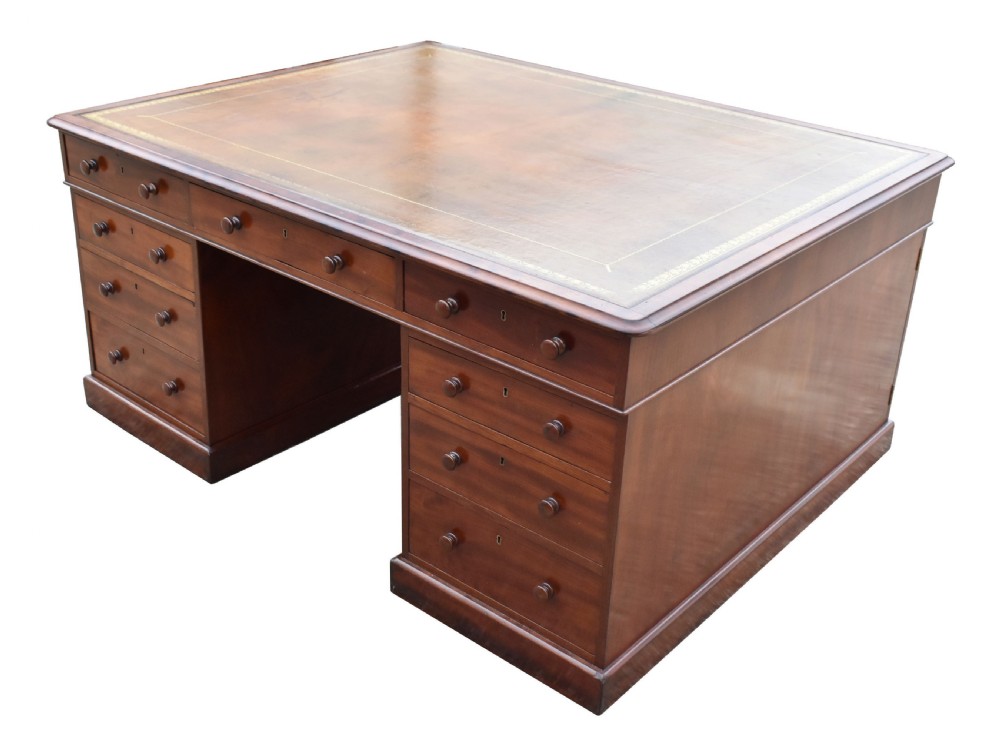 Victorian Mahogany Partners Desk View II