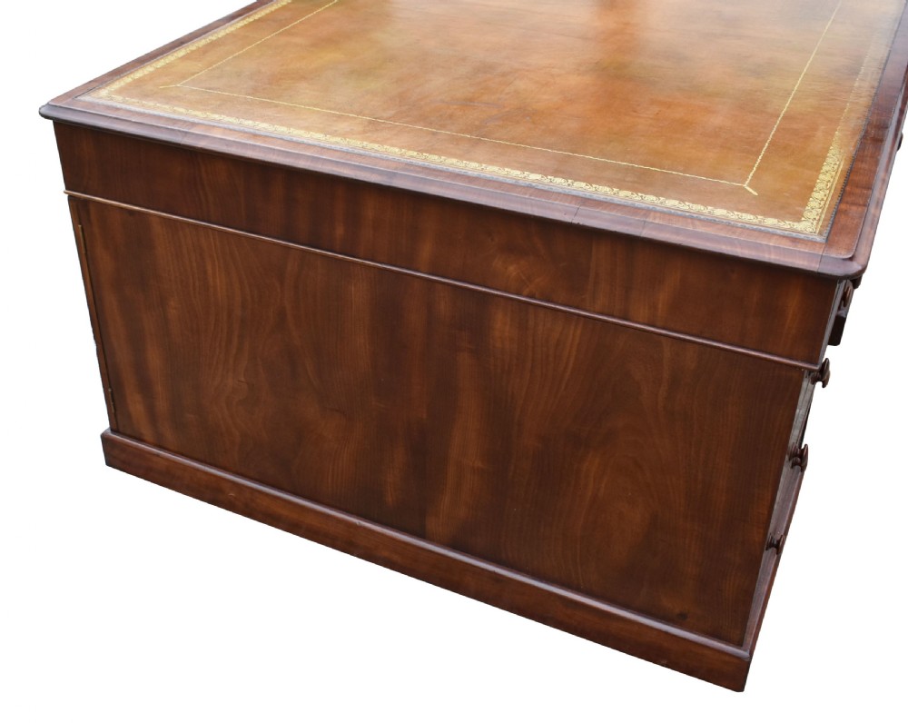 Victorian Mahogany Partners Desk View III