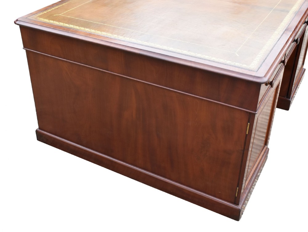 Victorian Mahogany Partners Desk View IV