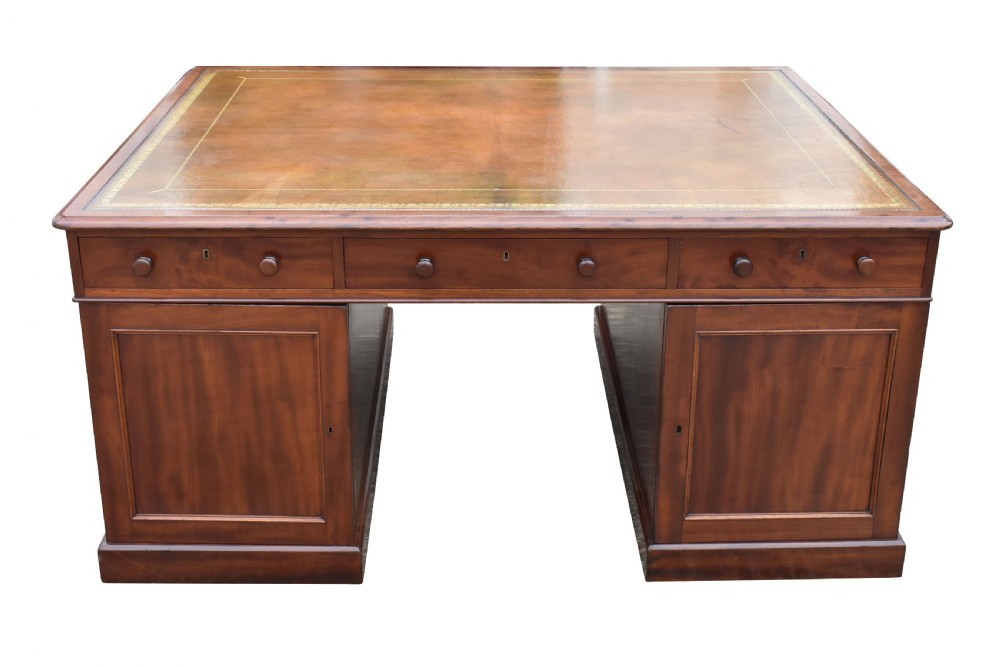 Victorian Mahogany Partners Desk View V