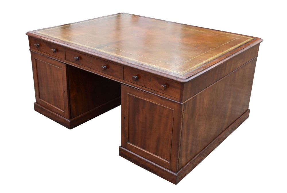 Victorian Mahogany Partners Desk View VI