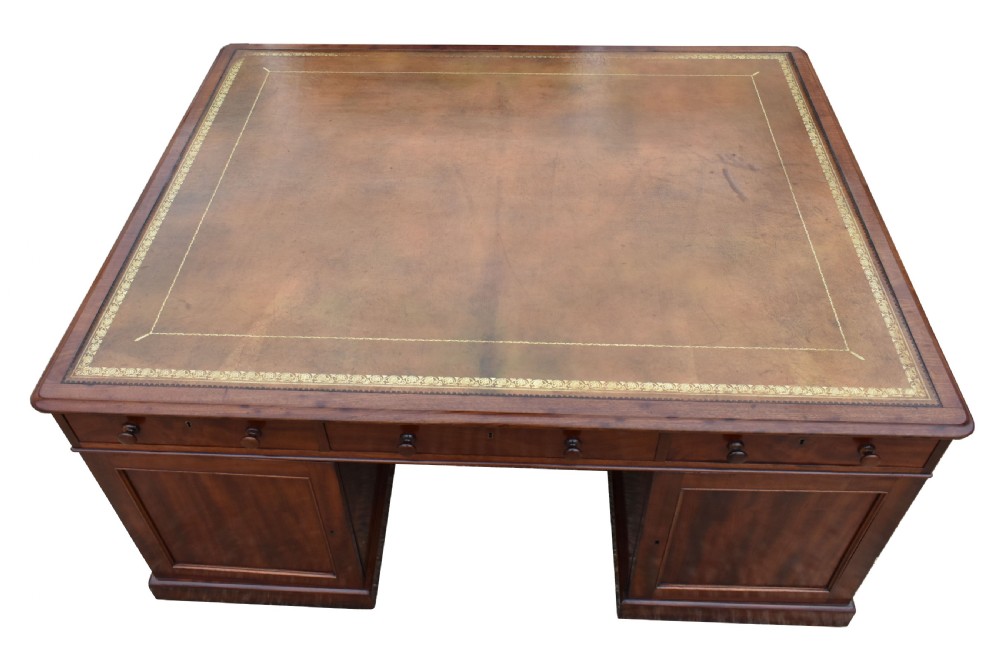 Victorian Mahogany Partners Desk View VIII