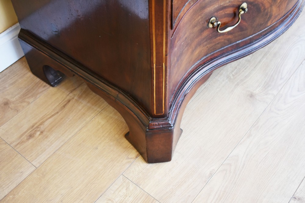 George III Mahogany Serpentine Chest View IV