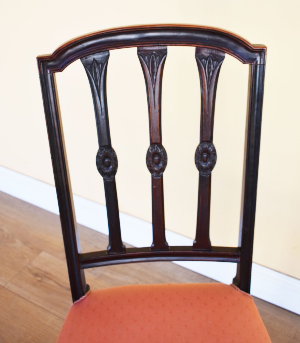 Set of 8 Edwardian Solid Mahogany Dining Chairs View III