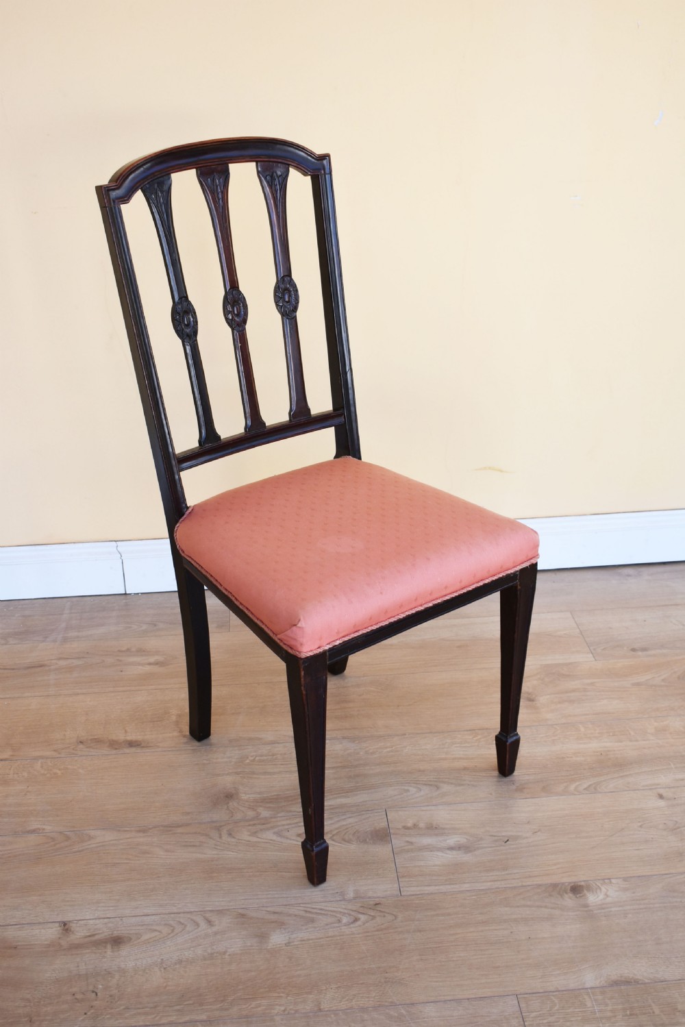 Set of 8 Edwardian Solid Mahogany Dining Chairs View IV