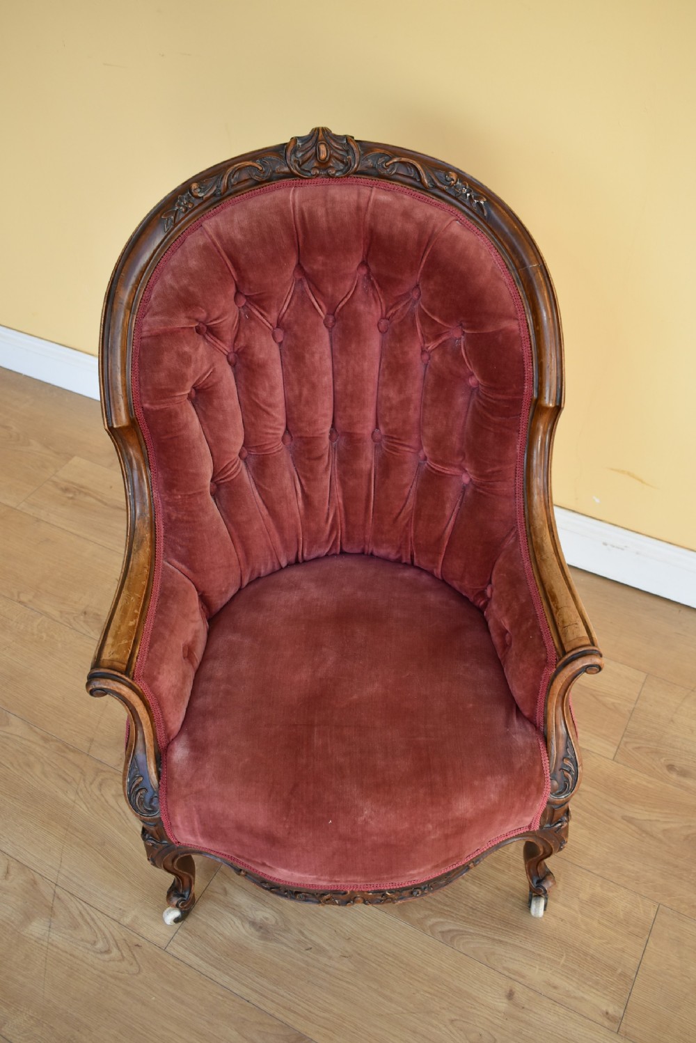 Victorian Walnut Tub Chair View V