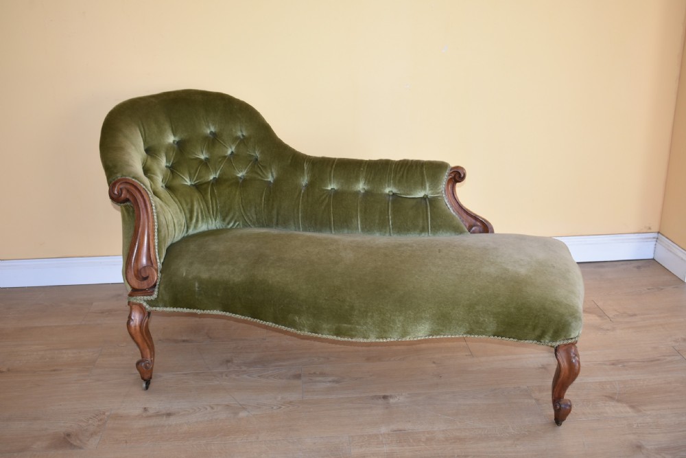 Victorian Mahogany Chaise Longue 