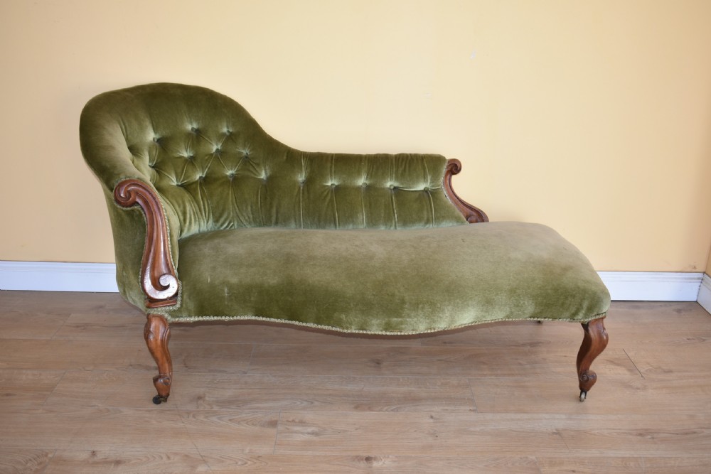 Victorian Mahogany Chaise Longue  View III