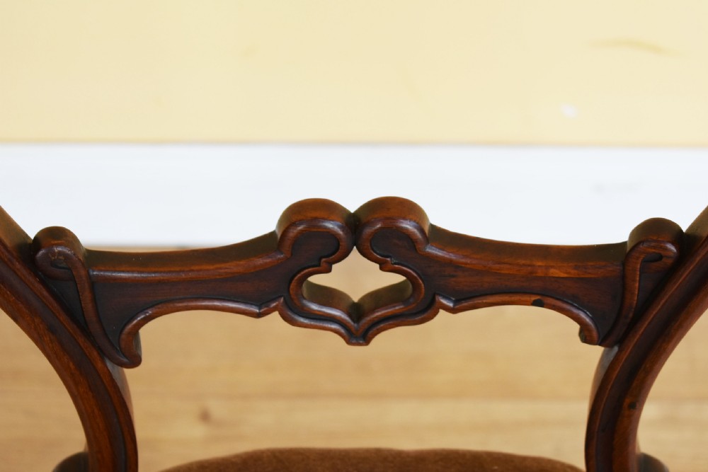 Set of 6 Victorian Rosewood Dining Chairs View V