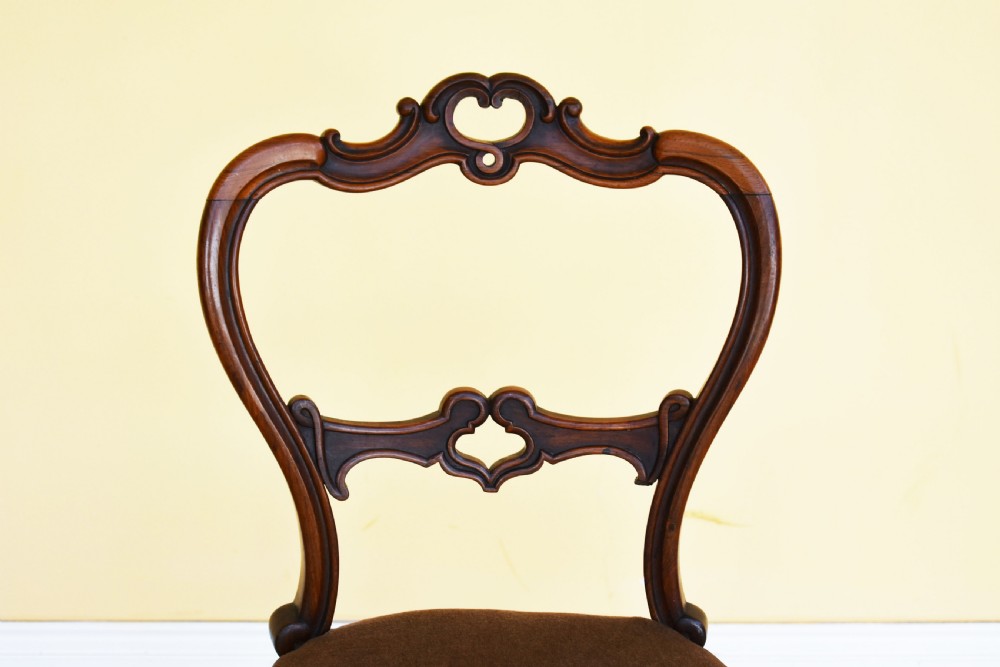 Set of 6 Victorian Rosewood Dining Chairs View VI