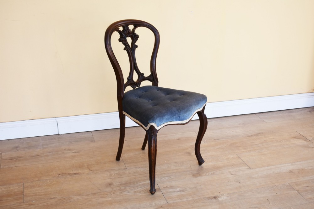 Set of 6 Victorian Mahogany Dining Chairs View V