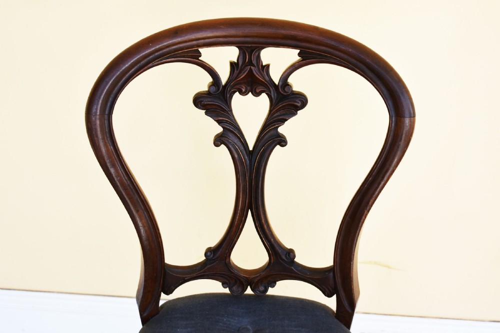 Set of 6 Victorian Mahogany Dining Chairs View VI