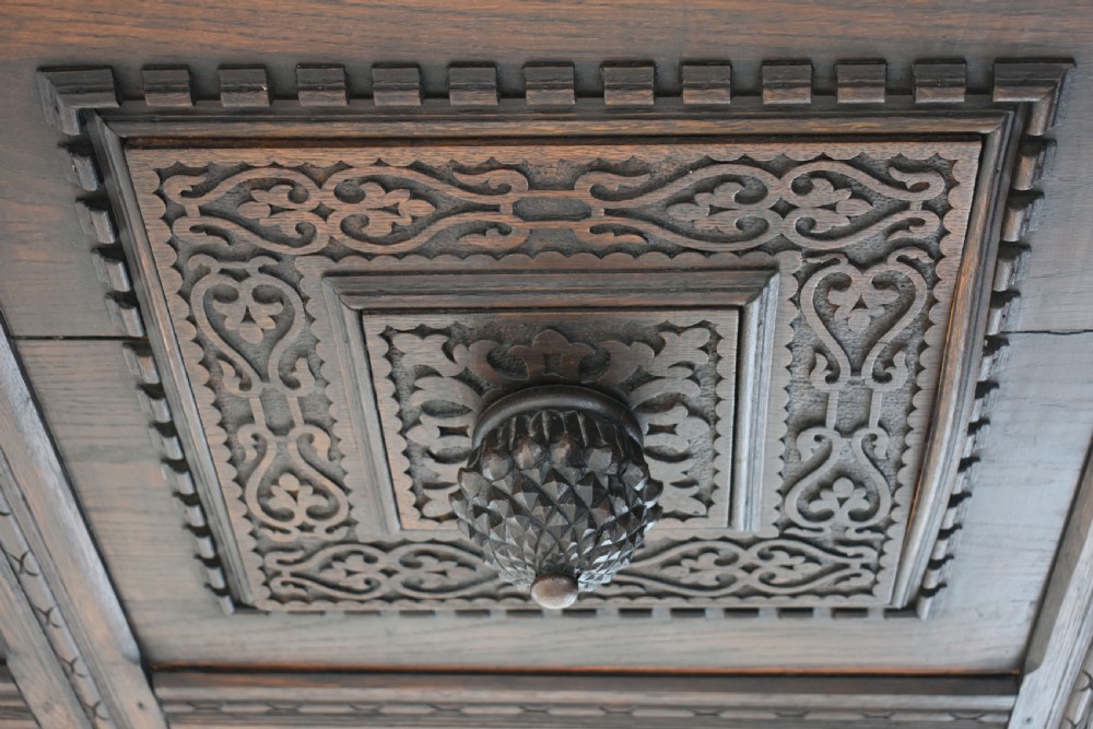 17th Century Elizabethan Carved Oak Four Poster Bed View XIV