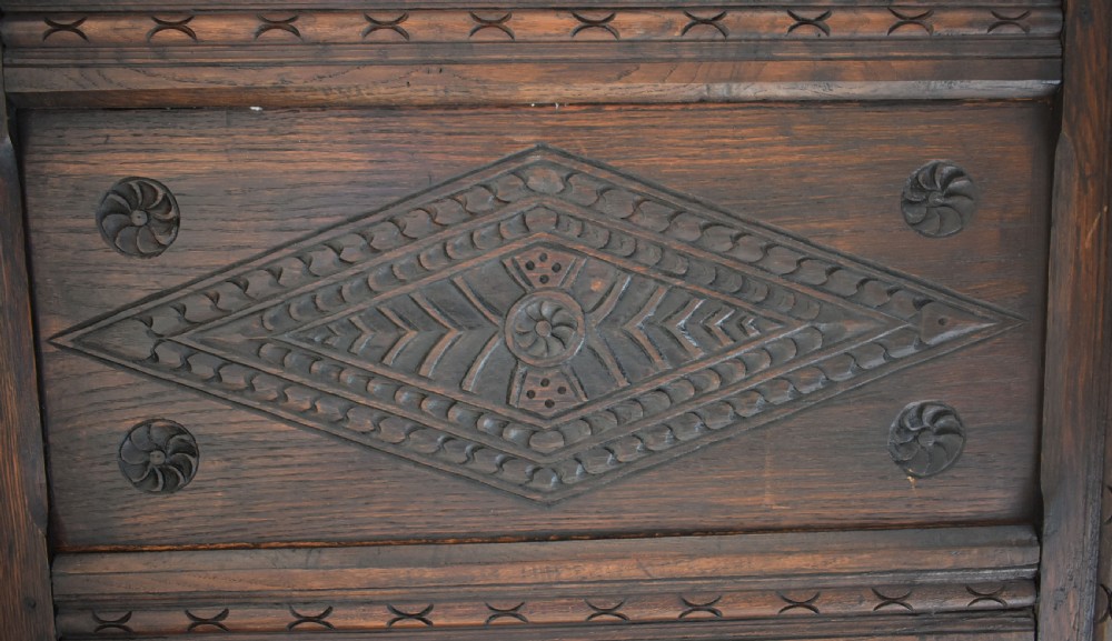 17th Century Elizabethan Carved Oak Four Poster Bed View XV
