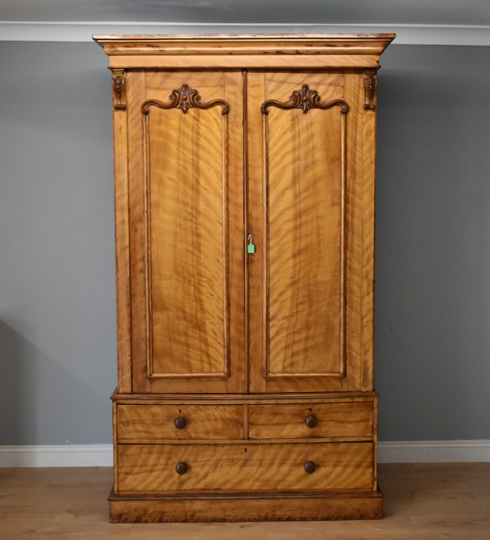Victorian Satin Birch Wardrobe