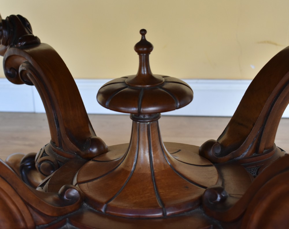 Victorian Burr Walnut Inlaid Centre Table View VII