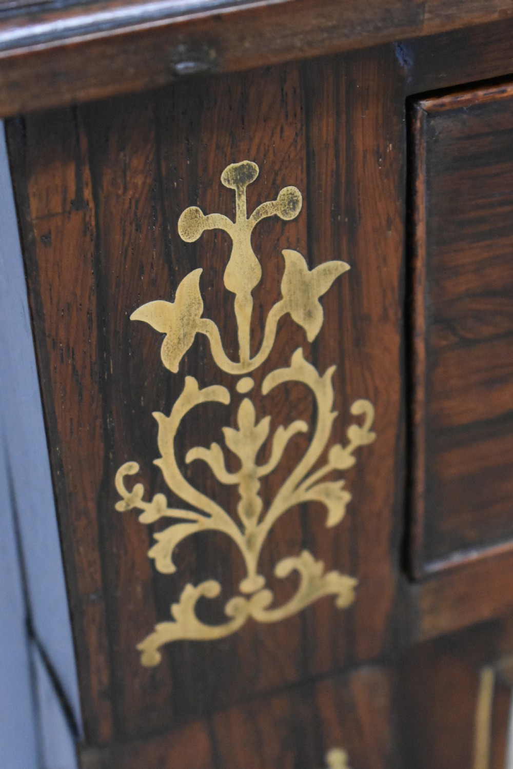 19th Century Regency Rosewood and Brass Inlaid Bookcase View IV