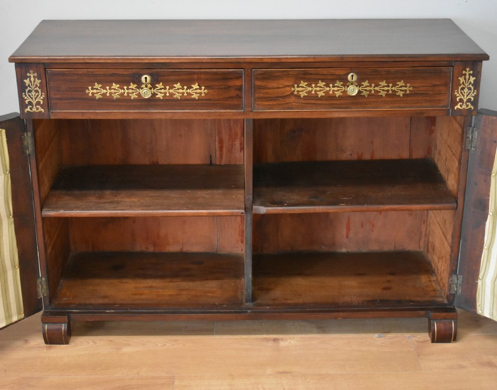 19th Century Regency Rosewood and Brass Inlaid Bookcase View VIII