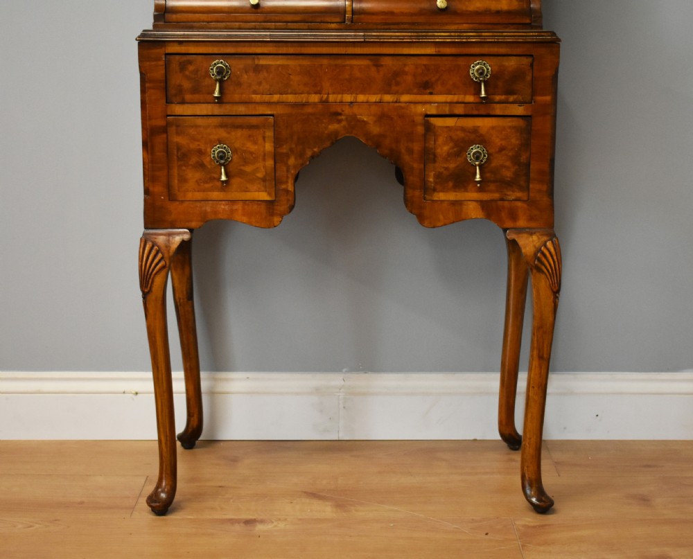 20th Century Queen Anne Style Burr Walnut Cabinet View III
