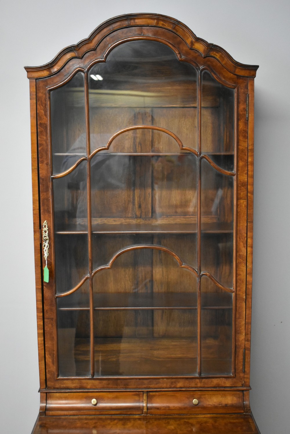20th Century Queen Anne Style Burr Walnut Cabinet View VI