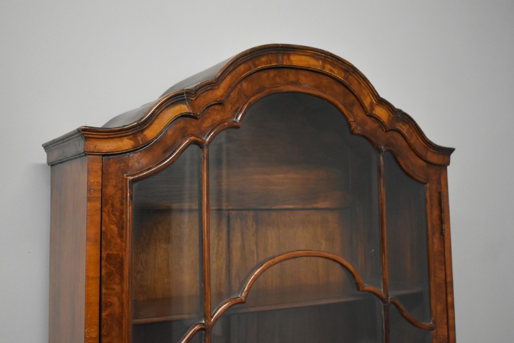20th Century Queen Anne Style Burr Walnut Cabinet View VII