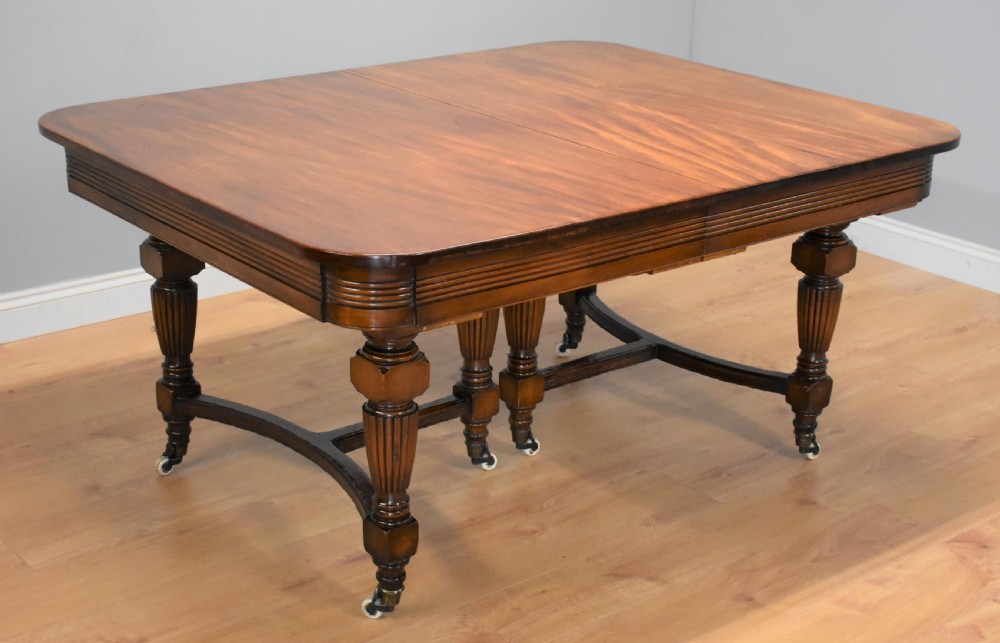 Late Victorian Mahogany Banquet Table View XIV