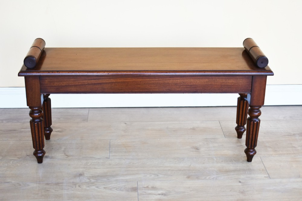 19th Century Victorian Mahogany Window Seat View II