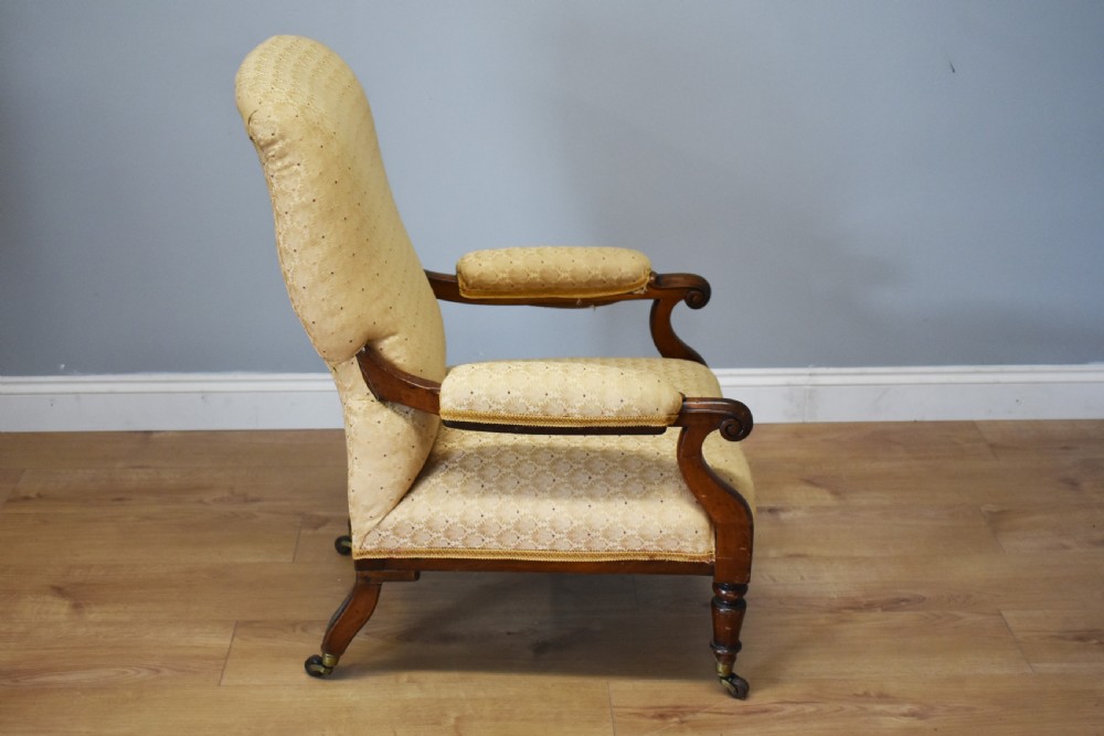 19th Century Early Victorian Mahogany Armchair View IV