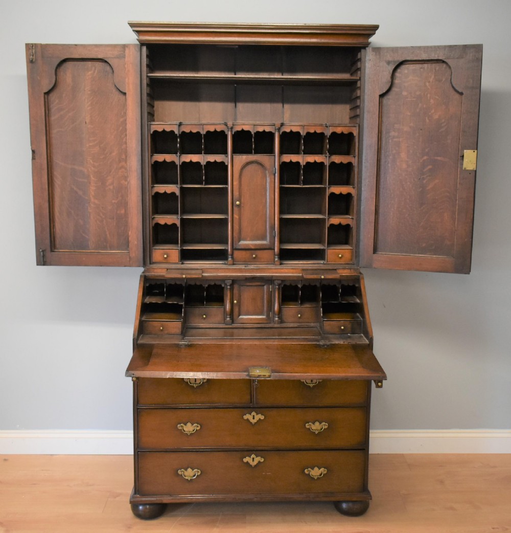 George iii Oak Bureau Bookcase View IV