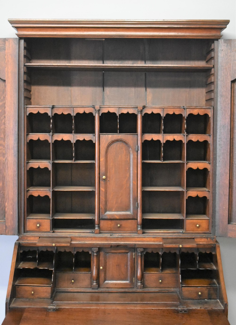 George iii Oak Bureau Bookcase View VI