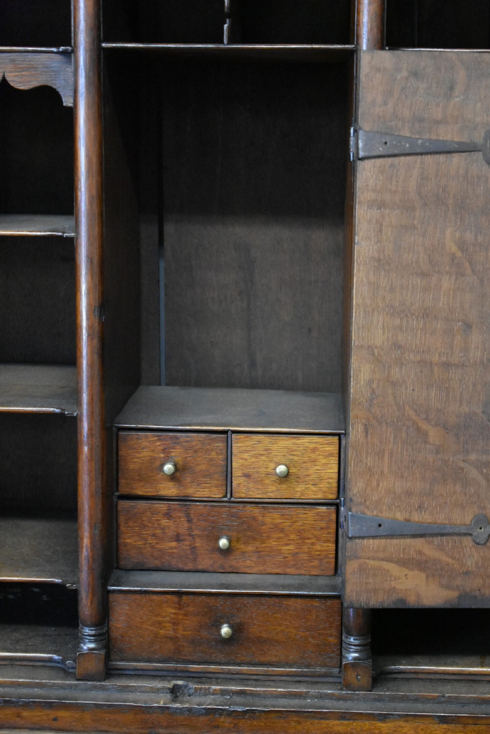 George iii Oak Bureau Bookcase View IX