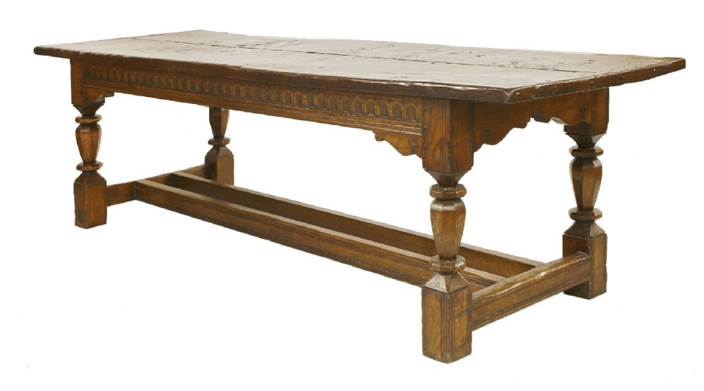 20th Century Solid Oak Refectory Table