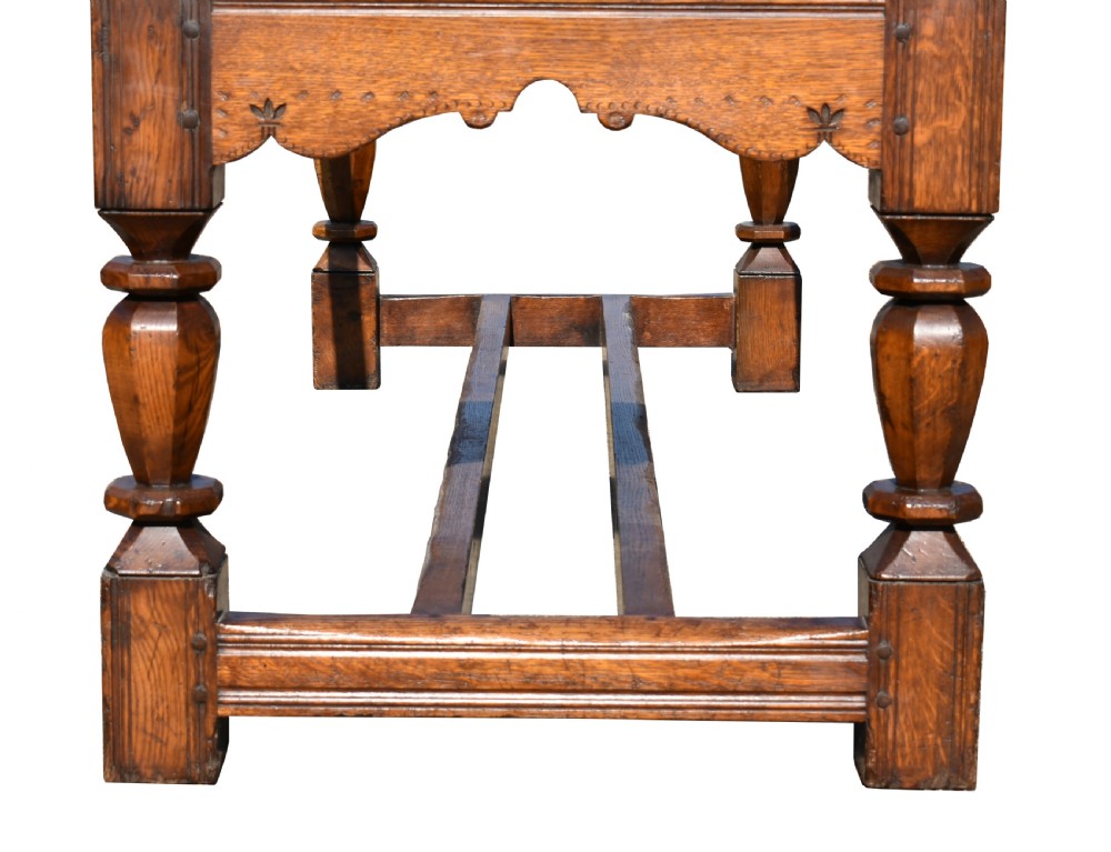 20th Century Solid Oak Refectory Table View II