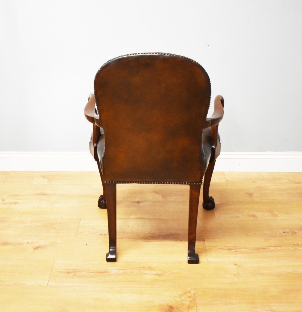 20th Century George III Style Leather Armchair View III