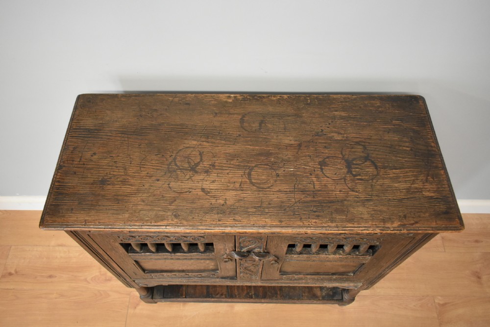 Small 20th Century Carved Oak Sideboard View IV
