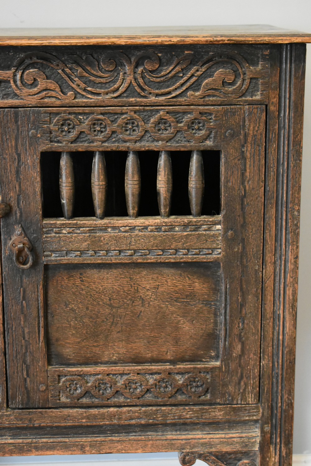 Small 20th Century Carved Oak Sideboard View V