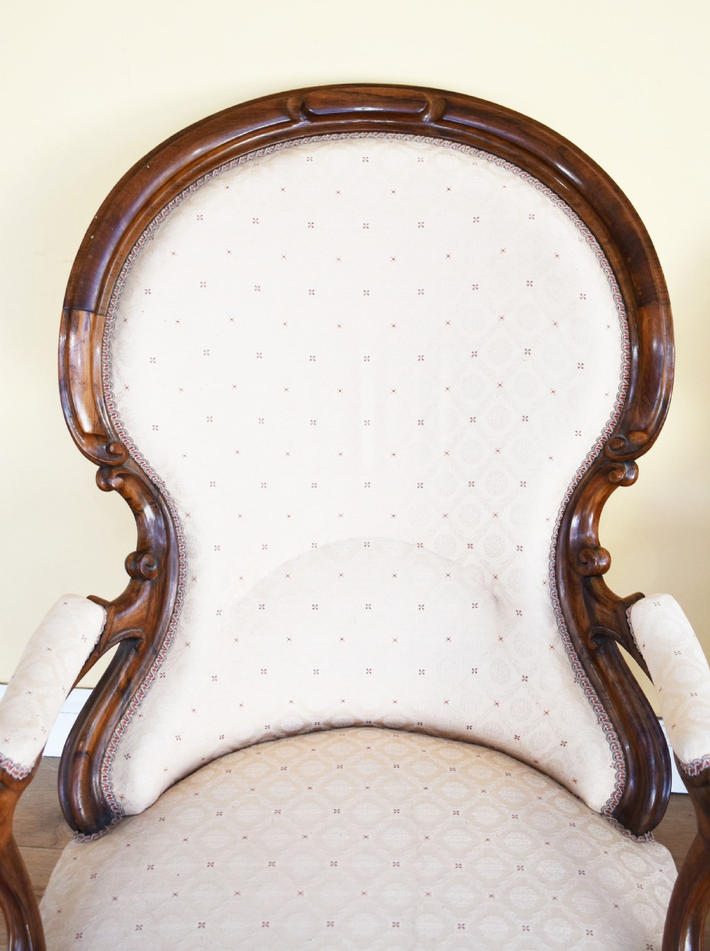 19th Century Pair of Victorian Rosewood Armchairs View V