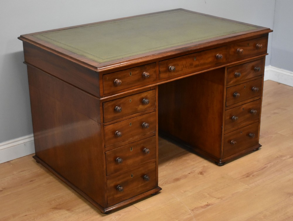 Small 19th Century Victorian Mahogany Partners Desk