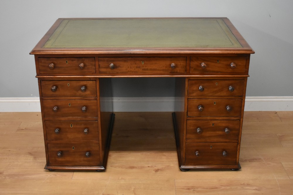 Small 19th Century Victorian Mahogany Partners Desk View III