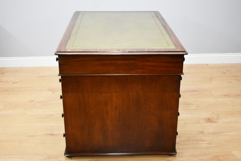 Small 19th Century Victorian Mahogany Partners Desk View VII