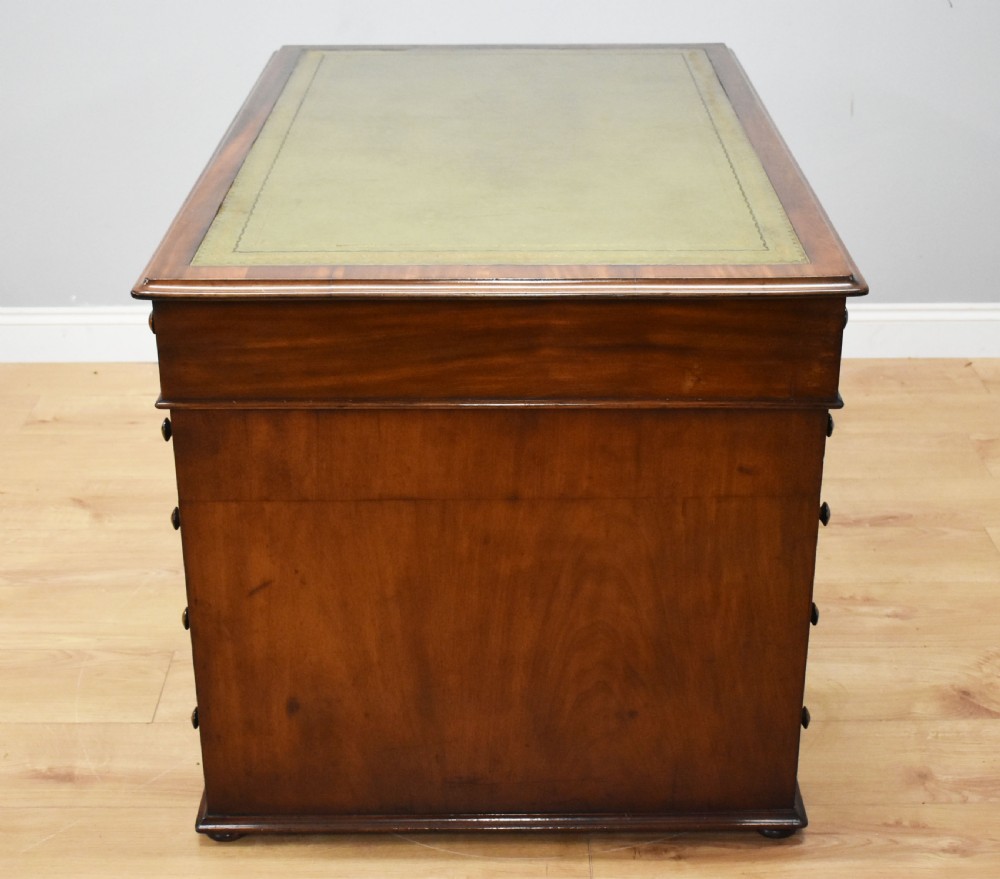 Small 19th Century Victorian Mahogany Partners Desk View VIII