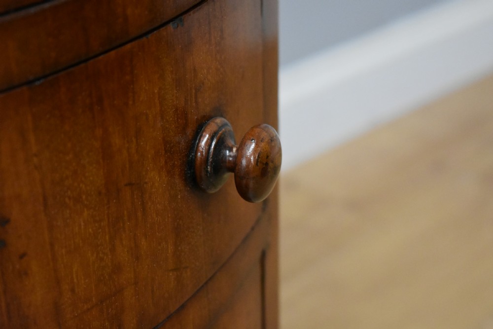 Pair of 19th Century Victorian Mahogany Bow Front Bedside Chests View VI