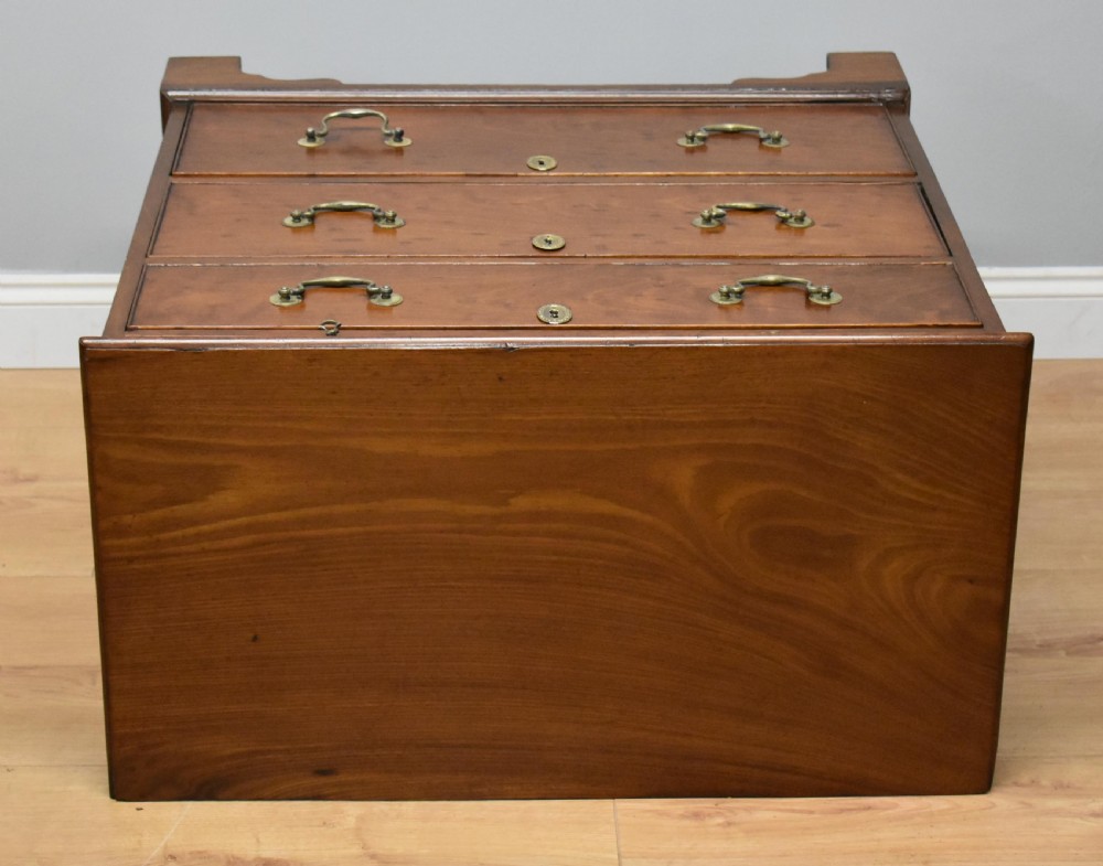 Regency Mahogany Chest with brushing slide View IV