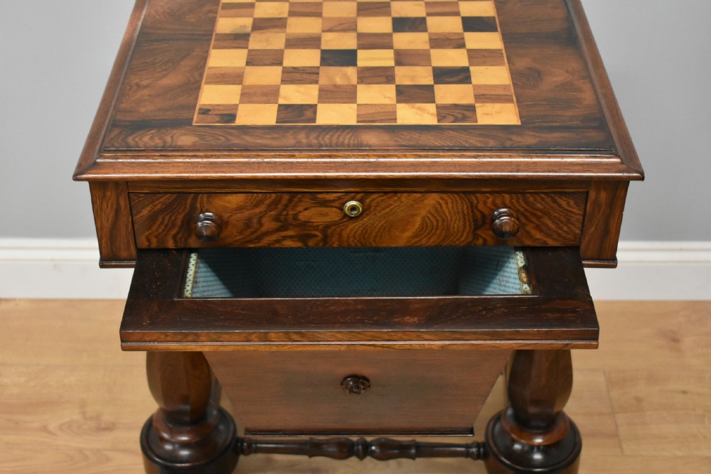 19th Century William IV Rosewood Games Table View IX